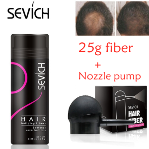 SEVICH 25g Black Hair Building Fiber with Hair Fiber Applicator Hair Fiber