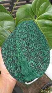 Peci Kopiah Goni Motif Batik Hijau Tinggi 9cm