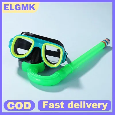 ELGMK ชุดแว่นตาดำน้ำสำหรับเด็กชุดดำน้ำตื้นกรอบใหญ่อุปกรณ์ดำน้ำตื้นแว่นตาดำน้ำ HD
