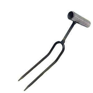 🌱 Efficient Multi-Function Adult Adjustable Gardening Two-Tine Fork Stainless Steel Eco-Friendly Metal Material Labor-Saving  Garden Handheld Soil Loosening Two-Prong Fork