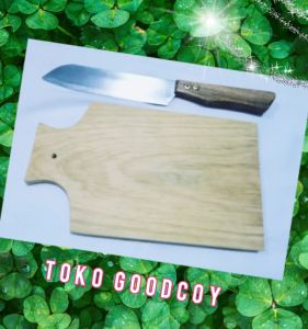 Talenan kayu & Pisau stainlees paket 2in1