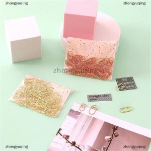 [COD] zhangyuqing 50pcs /bag the mini heart rose Color Clip Bookmark Metal paper Clips