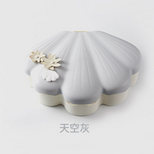 Tempat Kue Toples Kue Kering Toples Permen Motif Kerang Sekat Besar