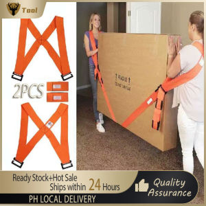 2Pcs Useful Lifting Moving Strap Furniture Transport Belt In Shoulder Straps Team Straps Mover Easier Conveying Storage Orange