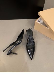 [Free Shipping] Unique and stylish gold pointed-toe sandals 2025 new spring-summer pointed-toe high-heeled shoes