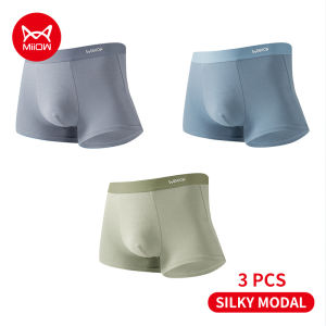 MiiOW 3Pcs Hot Nylon Men Underpants Boxers Shorts Comfortable Man Underwear Boxer MW882
