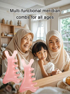 Girls pink 4-in-1 dolphin massage comb Head massage comb Eye and face massage Gua Sha board for men and women Scalp dredging portable meridian comb