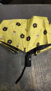 Stylish Automatic Leather Bear Umbrella with UV Protection - Perfect for Sunny and Rainy Days"