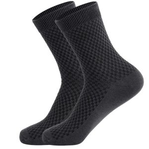 Breathable Bamboo Fiber Ankle Socks Odorless Comfort Wear for Men Black/Grey - Multi-Pack