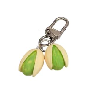 Creative Pistachios Shaped Key Rings Playful Pistachios Key Accessory Sturdy Keyrings Adornment for Office or Home