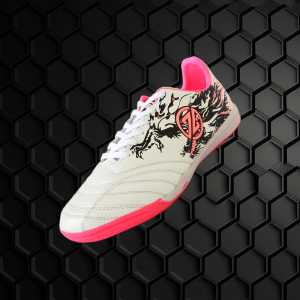 Sepatu Futsal Zestien Draak White Pink Premium LNZD005