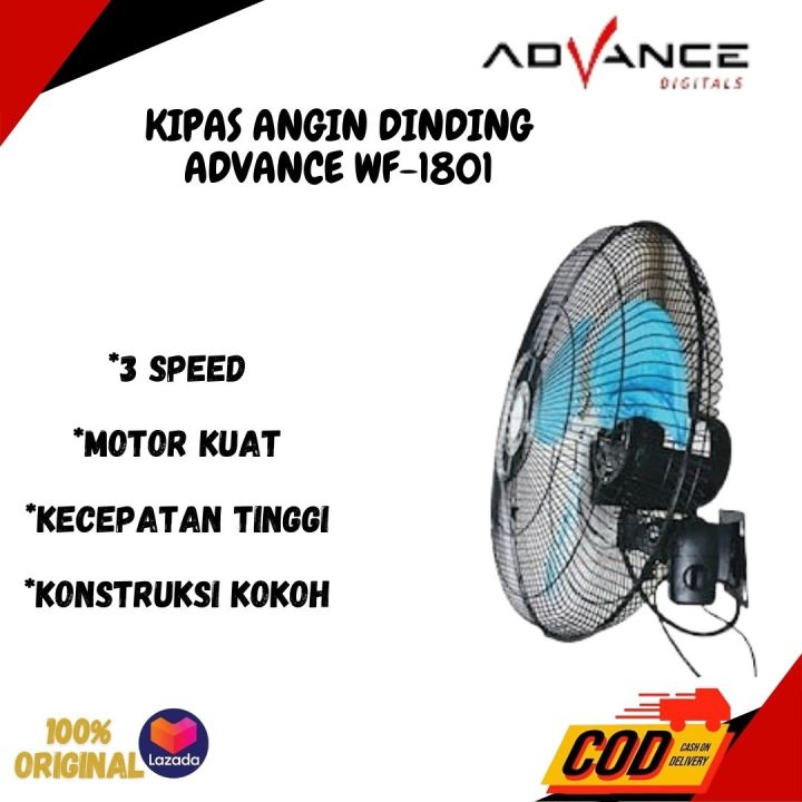 KIPAS ANGIN DINDING ADVANCE WF-1801 WALL FAN 18 INCH KIPAS DINDING
