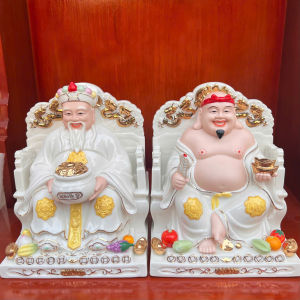 [8inch] Tượng Thần Tài Thổ Địa ngồi ghế- Sứ Đức Hóa cao cấp nhập khẩu Đài Loan Cao 20cm- 4 màu