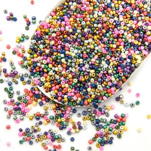 1000Pcs 3Mm Quyến Rũ Séc ngọc trai bằng thủy tinh Hạt Vòng tay tự làm Vòng Cổ màu trơn hạt cườm Cho Phụ kiện làm đồ trang sức