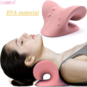 Cammuo Back Stretcher Pillow Neck Lumbar Support Massager for Neck Waist Back Massage Pillow for Cervical Pain Relief Spine Alignment