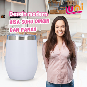 Tumbler Stainless / Coffee Mug Egg Cangkir Kopi Travel Cup 360ml Hot & Cool Bahan Baja Tahan Karat Portable