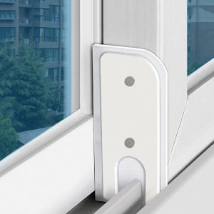 CEMOMEF 4Pcs Plastic Windproof Block Self-adhesive Push-pull Window Buffer Sound Insulation Window Sealing Block Sliding Door