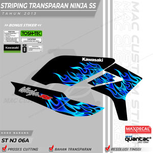 STRIPING TRANSPARAN NINJA SS MOTIF API - STIKER VARIASI TRANSPARAN NINJA SS MOTIF API - KODE ST NJ 06