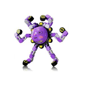 MINIS Plastics Mechanical Luminous Gyroscope Face Changing Robot Transformable Fidget Spinners Sensory Gyro Glow in Dark Fingertip Versatile Chain Party Favors