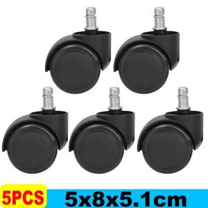 5Pcs Universal Swivel Caster Office Chair Wheels Replacement Computer Desk Furniture Wheel Safe Mute Rotating Heavy Duty Wheel