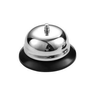Call Bell With Metal Anti-Rust Construction Ringing Durable Desk Bell Service Bell for Warehouses(Silver)