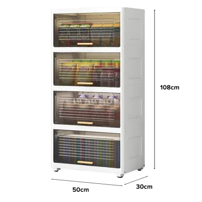 (JIJI.SG) HALE Flip Top Cabinet / Transparent / Storage / Castors / Boxes