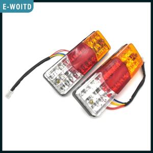 E-WOITD 3Colors LED Waterproof Tail Light Reverse Brake Stop Motorcycle Turn Signal 12V