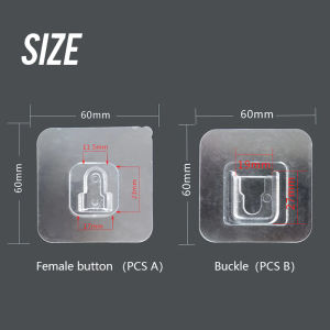 50Pcs Double-sided Hook Wall-Mount Buckle Waterproof Sticky Wall Mounted Hooks Plug Socket Holder