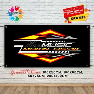 Cetak Spanduk Banner Audio Musik Hitam MMT Spanduk Custom 200x100