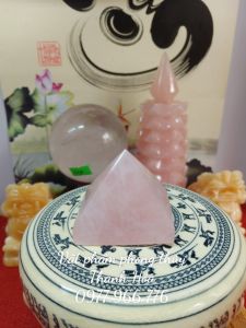 Kim Tự Tháp Thach anh Hồng Tự Nhiên - Vật Phẩm Phong Thủy