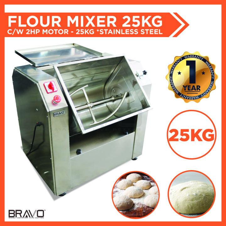 Stainless Steel Flour Mixer Capacity 25KG Come With 2HP Motor