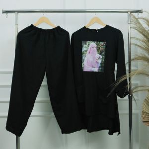 Setelan Wanita Terbaru 2023 FLOWER SET CRINKLE AIRFLOW Setelan Wanita Ootd HIjab Kekinian