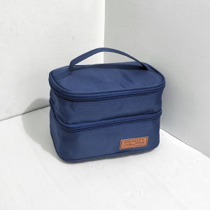 Travel organizer bag susun polos pouch makeup wanita tempat skincare waterproof wadah tempat rias