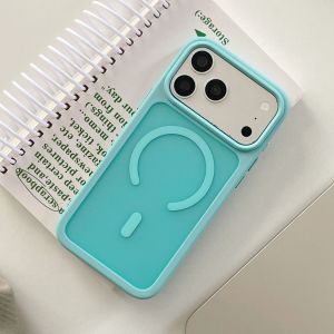 Skin Feel Translucent For Magsafe Phone Case For iPhone 17 Air 16 15 14 13 Pro Max Magnetic Frosted Shockproof Armor Cover Capa