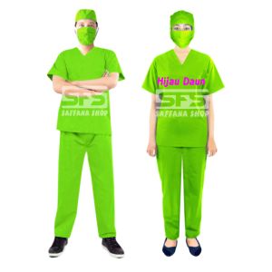 Seragam OK Oka Dokter Pria Wanita  Bidan Nakes Seragam Perawat Medis  Scrub Doctors Jaga Lengan Pendek