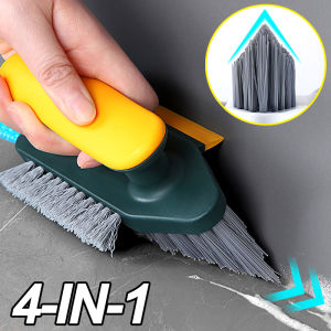 4In1 V-Shape Scrubber Brush Kitchen Bathroom Tile Floor Gap Cleaning Brush Window Groove Wall Corner Toilet Clean Tools