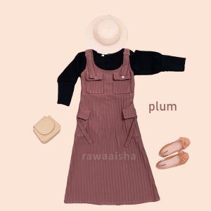 rawaaisha Setelan Overall Dress Cargo Anak Perempuan usia 3-12 Tahun