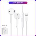 Original Type C In-Ear Wired Earphones Stereo Bass Headphone HIFI Earpiece with Mic For iPhone  17 Pro Max 17 Air 16 15 14 13 12 11 Pro Max Mini Earphones XR Plus USB-C For iphone 17 Air Wired Earbuds Lightning&3.5mm Accessories. 