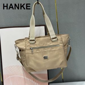 HANKE Womens Nylon Crossbody Sling Bag with 5 Pocket Zipper Compartment