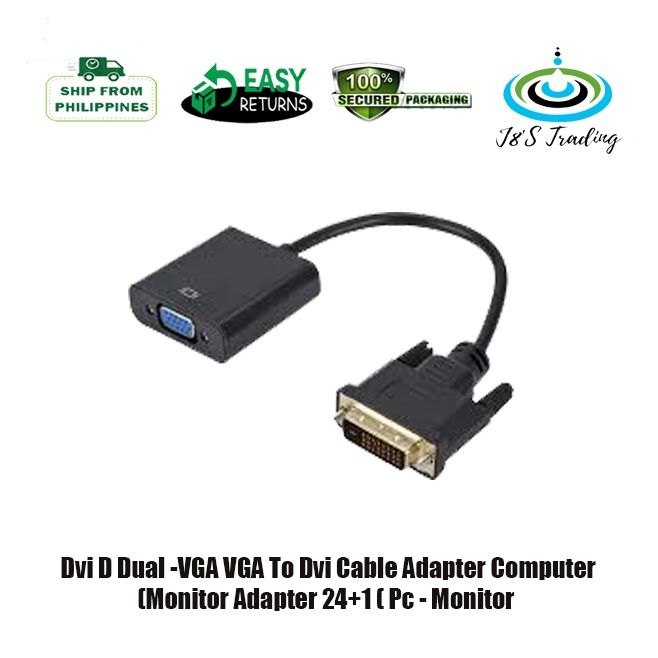 DVI D DUAL VGA DVI to VGA 24+1 ADAPTER Computer Monitor Adapter dvi d to  vga DVI to VGA dvi D-VGA VGA TO dvi DVI vga cable ADAPTER Computer