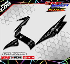 STRIPING VARIASI MOTOR YAMAHA MIO SOUL - ZR TRIBAL / STICKER LIST MIO SOUL - ZR TRIBAL