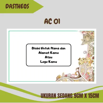 100pcs Amplop Kostum Nama atau Logo - harga Termurah!!