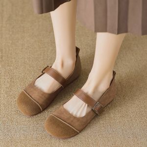 Free Shipping Retro-Style Comfortable Flat Shallow-Toe Women’S Shoes New Spring Collection Korean Style Soft Leather Casual Loafers
