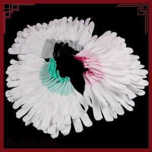 [The Cici Shop] ถุงมืออิเล็กทรอนิกส์ทำงานอิเล็กทรอนิกส์ป้องกันไฟฟ้าสถิตย์นิ้วเคลือบฝ่ามือ5คู่