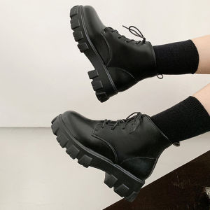 royallovers 🔥ส่งจากไทย🔥รองเท้ามาร์ตินหญิงป่าหนาด้านล่างเพิ่มรองเท้าลูกไม้ลมสูง