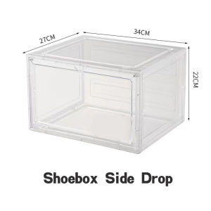 Premium High Quality Clear Stackable Magnetic Shoe box Shoe Storage Shoebox Model Flank(Shoebox Flank )