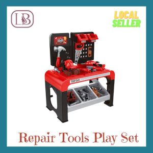 46-Piece Kids Pretend Play Repair Tools Set with Workstation - 8012