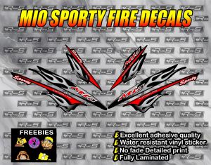 Mio Fire Sticker Decal Set - High-Quality and Durable