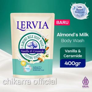 Lervia Goat Milk & Almond Milk  Shower Cream Sabun Mandi [ 400 ml ] TERMURAH