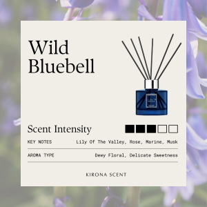 [KIRONA SCENT] Luxe Blue Reed Diffuser 110ml | Scents for Home Toilet Office Bedroom Living Room | Aromatherapy Fragrance Decor Gifts